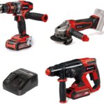 Einhell 4257242 TE-TK 18/3 Li Akkus szerszámgép szett (sarokcsiszoló, fúró, fúrókalapács, 2×3,0 Ah)