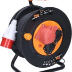Solight kültéri hosszabbító kábel dobon, kültéri, 400 V + 230 V, 25 m, gumi kábel 3 x 1,5 mm2, IP44