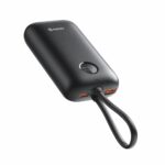 Swissten Voltbox 35W 10000 mAh integrált USB-C és Lightning kábelekkel fekete