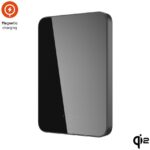 FIXED MagZen 5 Crystal UltraSlim powerbank vezeték nélküli Qi2 és MagSafe töltéssel, 5000 mAh, fekete